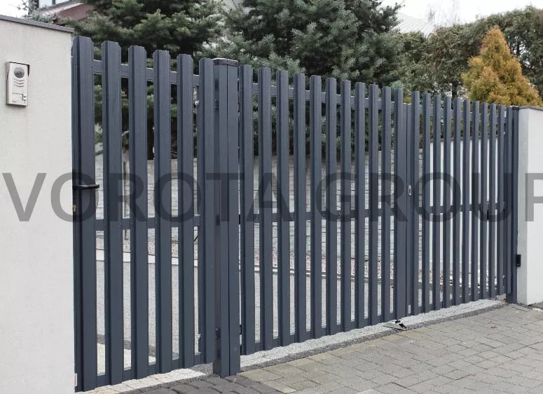 Распашные ворота Doorhan серые 4000×2100