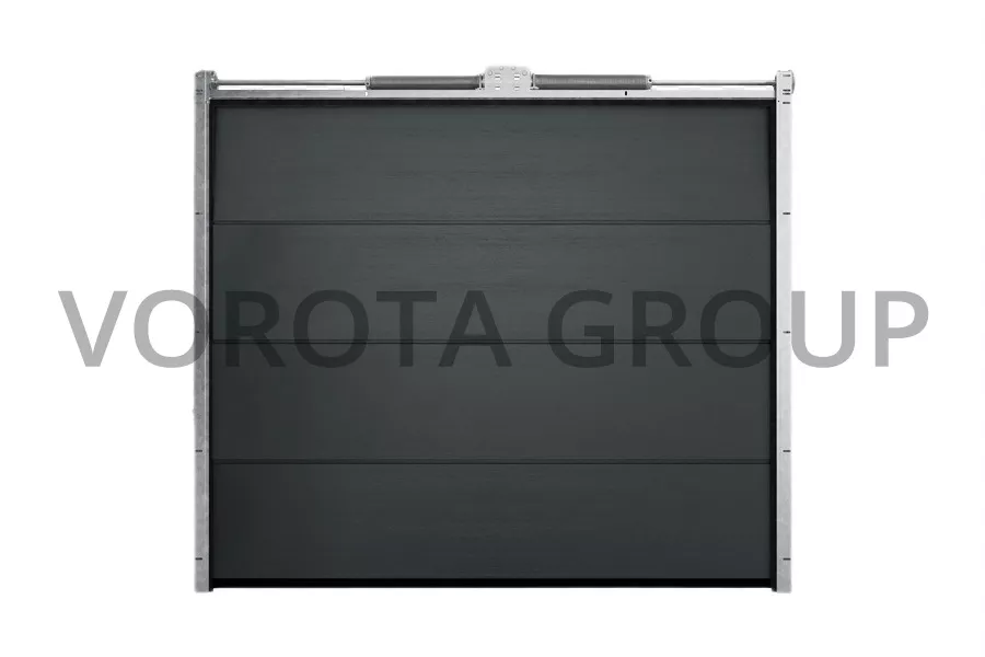 Секционные ворота для гаража Alutech графитовые 2000x1900