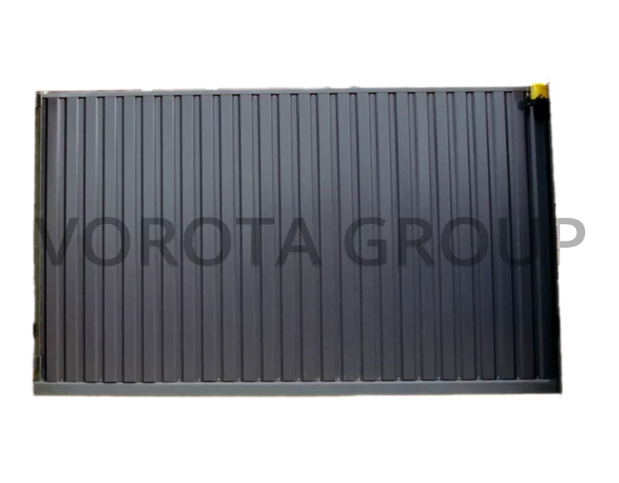 Откатные ворота из профнастила Doorhan цвета графит 2200x2000
