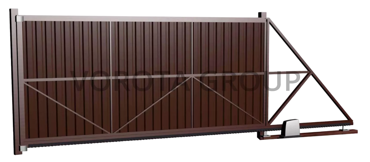 Откатные ворота на винтовых сваях Doorhan стандартные 3000x2000
