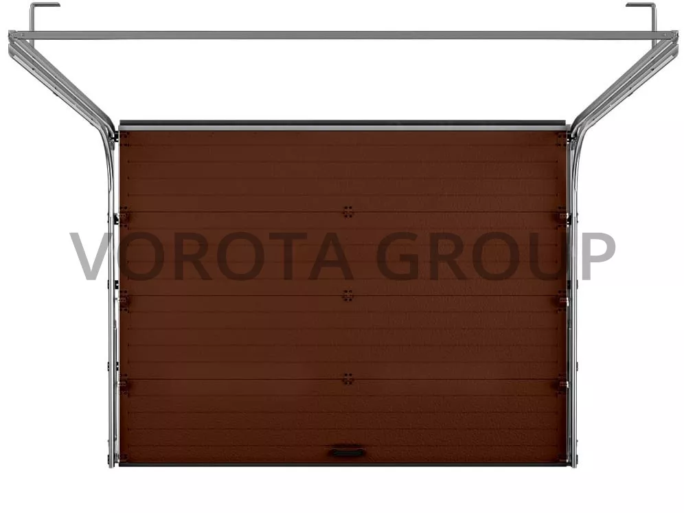 Секционные ворота для гаража Doorhan из коричневых сэндвич-панелей 2500x2400