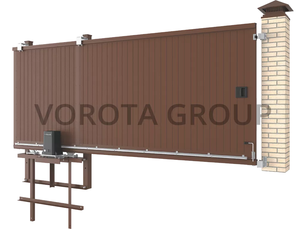 Откатные ворота Doorhan из сэндвич-панелей 4000x2200