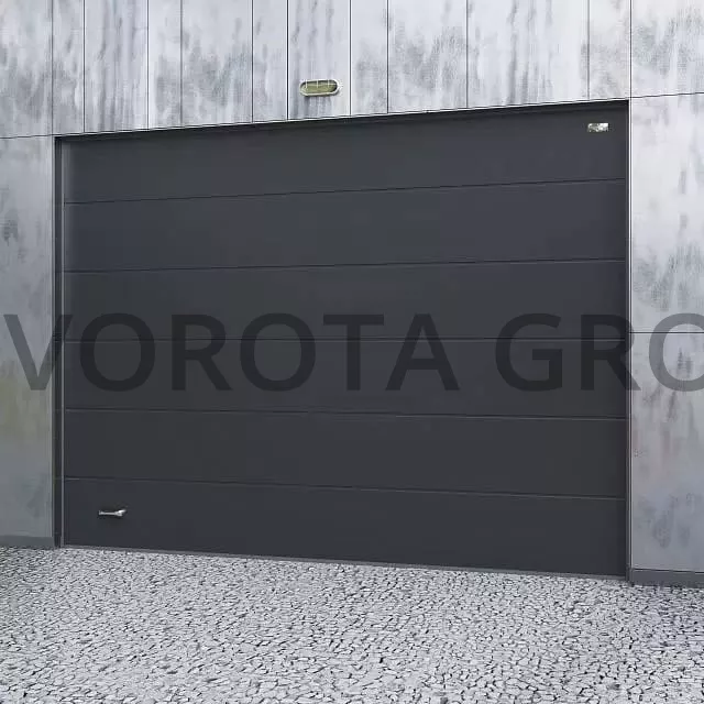 Автоматические ворота для гаража Doorhan серого цвета квадратные 3000x3000
