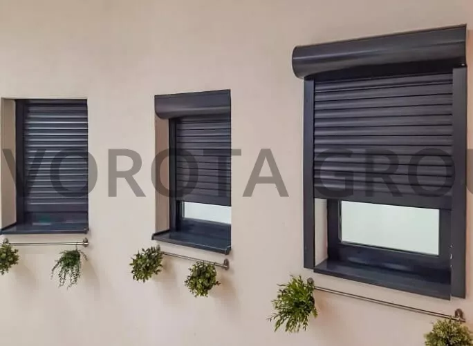 Рольставни на окна Doorhan коричневые 600х800