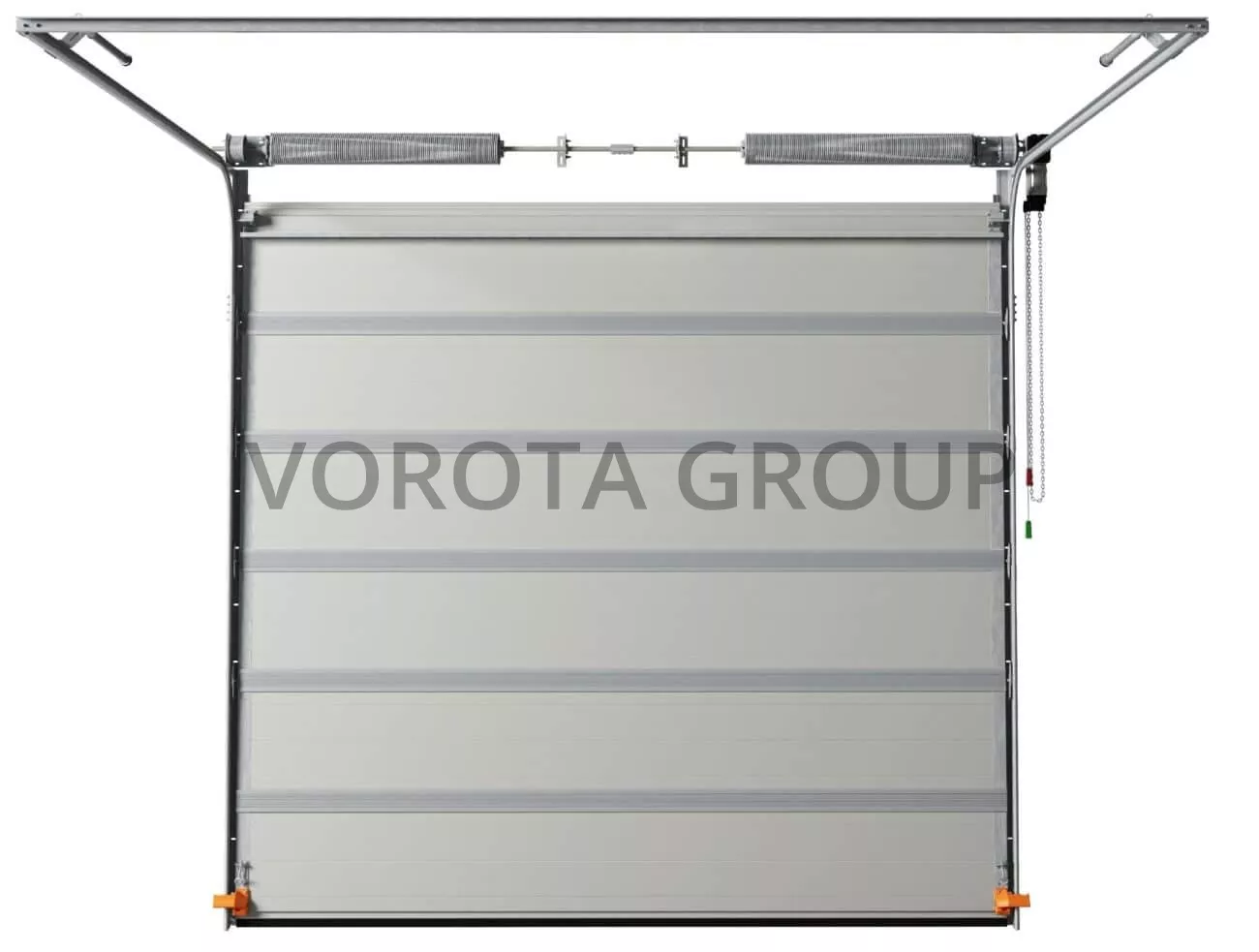 Подъемные гаражные ворота секционные Doorhan серого цвета 2500x2750