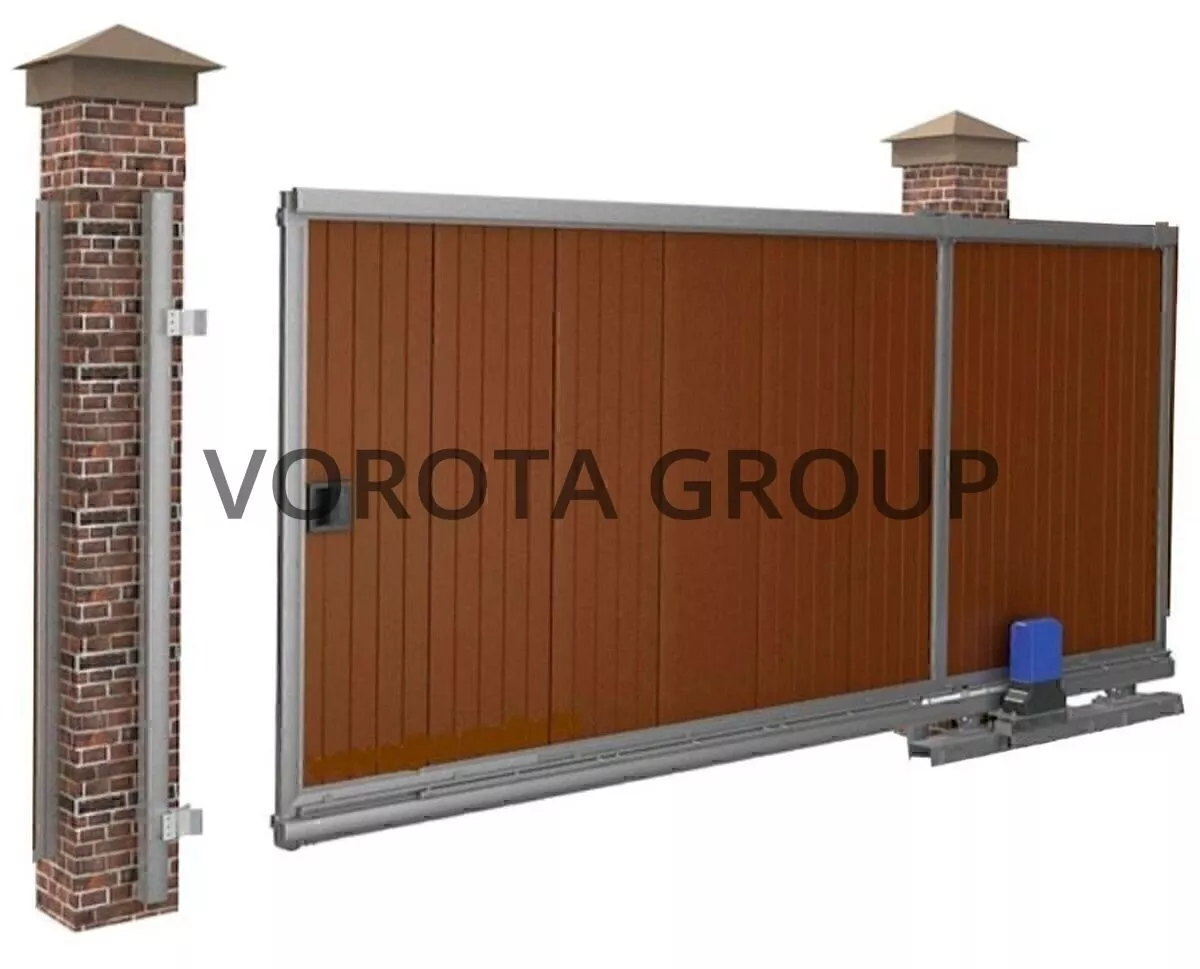 Откатные ворота раздвижные Alutech 4000x2000