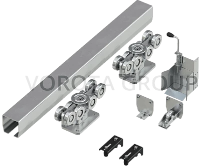 Система роликов и направляющих для балки х/к 138х144х6 L=10000мм